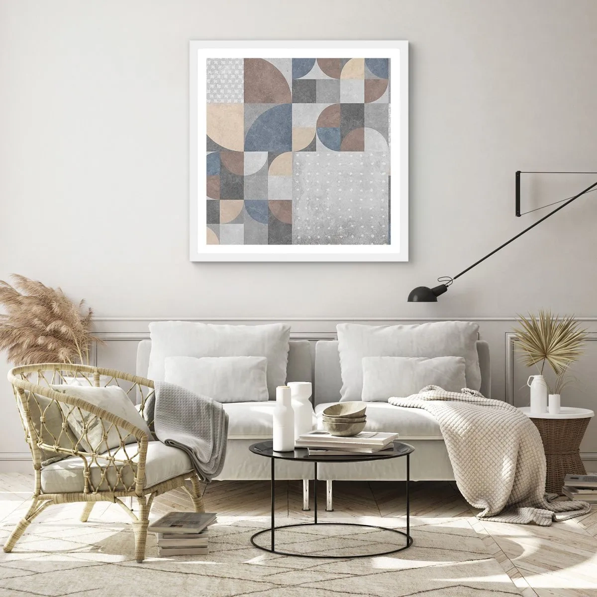 Affiche dans un cadre blanc - Poster - Fantaisie de la céramique - 50x50 cm