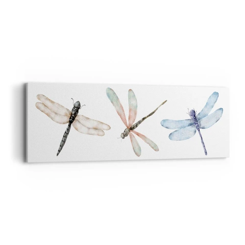Impression sur toile - Image sur toile - Libellules en apesanteur - 90x30 cm
