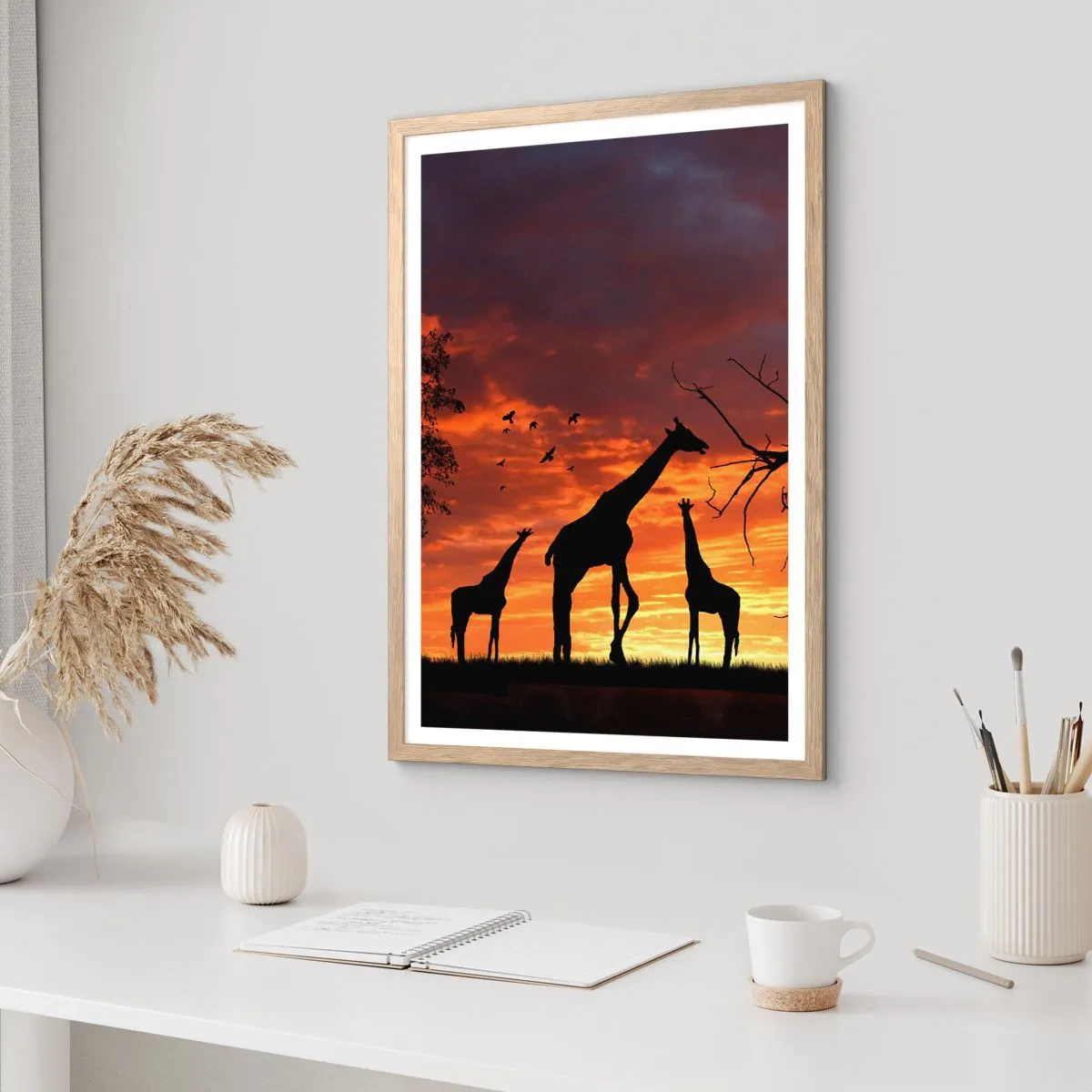 Affiche dans un chêne clair - Poster - Un petit dîner avec vos proches - 30x40 cm