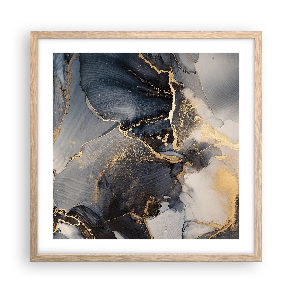 Affiche dans un chêne clair - Poster - La vie de la pierre - 50x50 cm