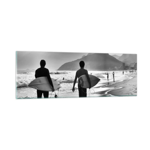 Impression sur verre - Image sur verre - Samba sur une vague - 90x30 cm