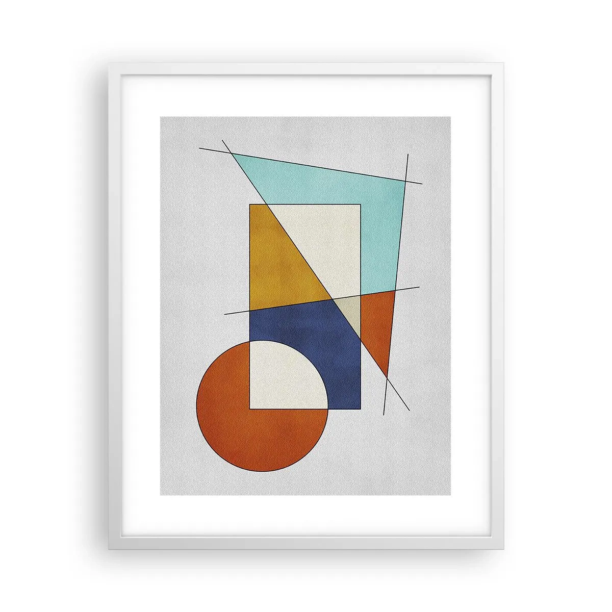 Affiche dans un cadre blanc - Poster - Abstraction : plaisir moderniste - 40x50 cm