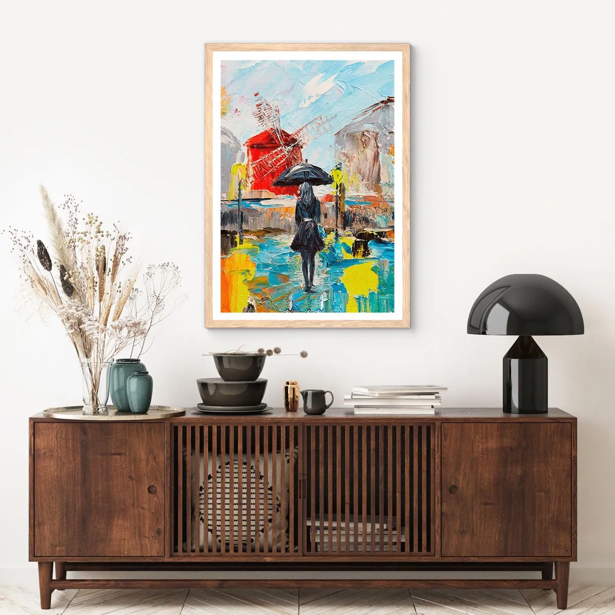 Affiche dans un chêne clair - Poster - Légende parisienne - 50x70 cm