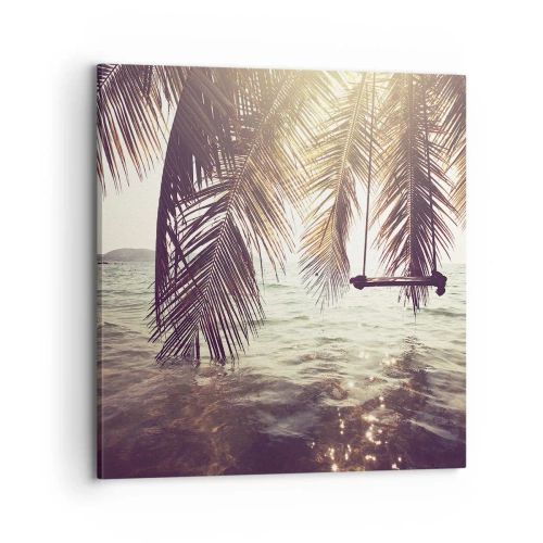 Impression sur toile - Image sur toile - Vous pouvez vous balancer dans les nuages ​​à volonté - 70x70 cm