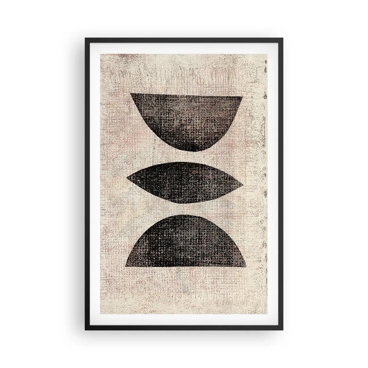 Affiche dans un cadre noir - Poster - Abstraction ethnique - 61x91 cm