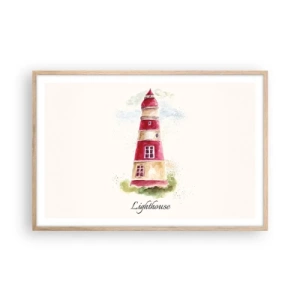 Affiche dans un chêne clair - Poster - Il y a toujours beau temps autour - 91x61 cm