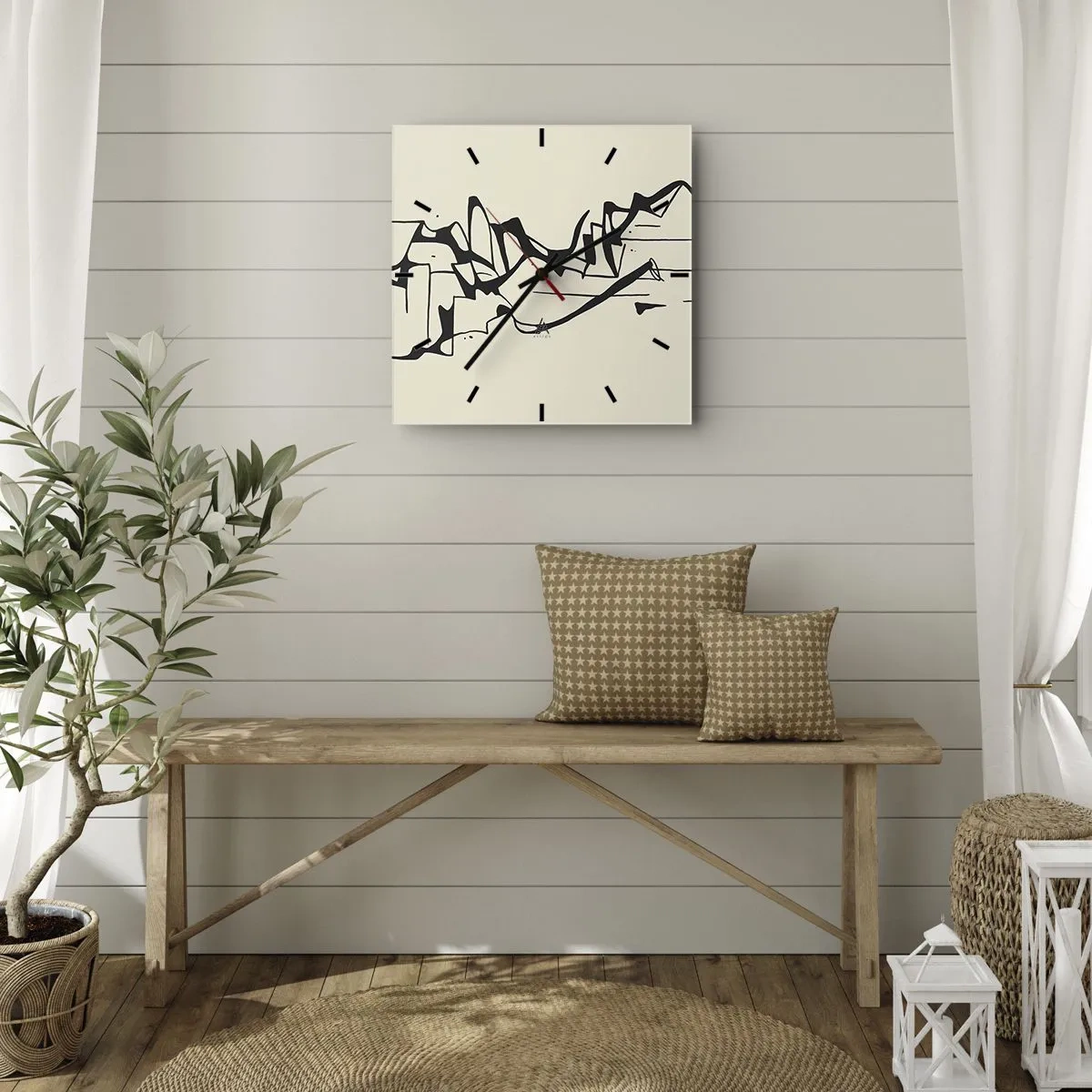 Horloge murale - Pendule murale - Peut-être un paysage - 40x40 cm