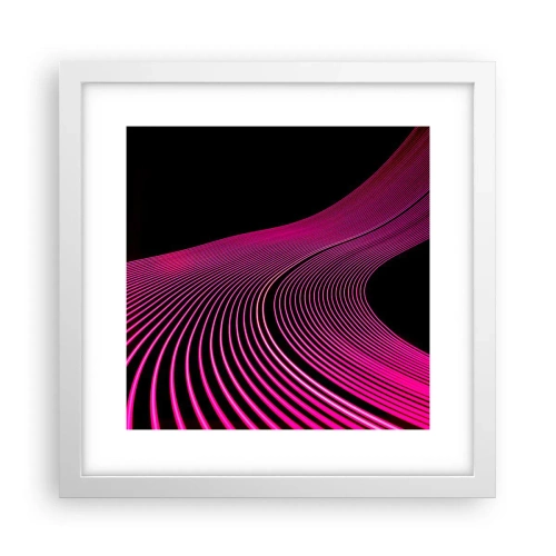 Affiche dans un cadre blanc - Poster - Avenue de lumière - 30x30 cm