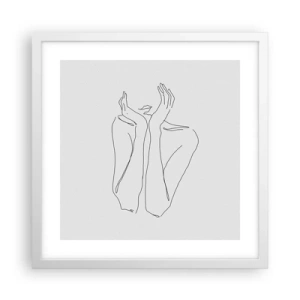 Affiche dans un cadre blanc - Poster - De quoi rêvent les femmes - 40x40 cm