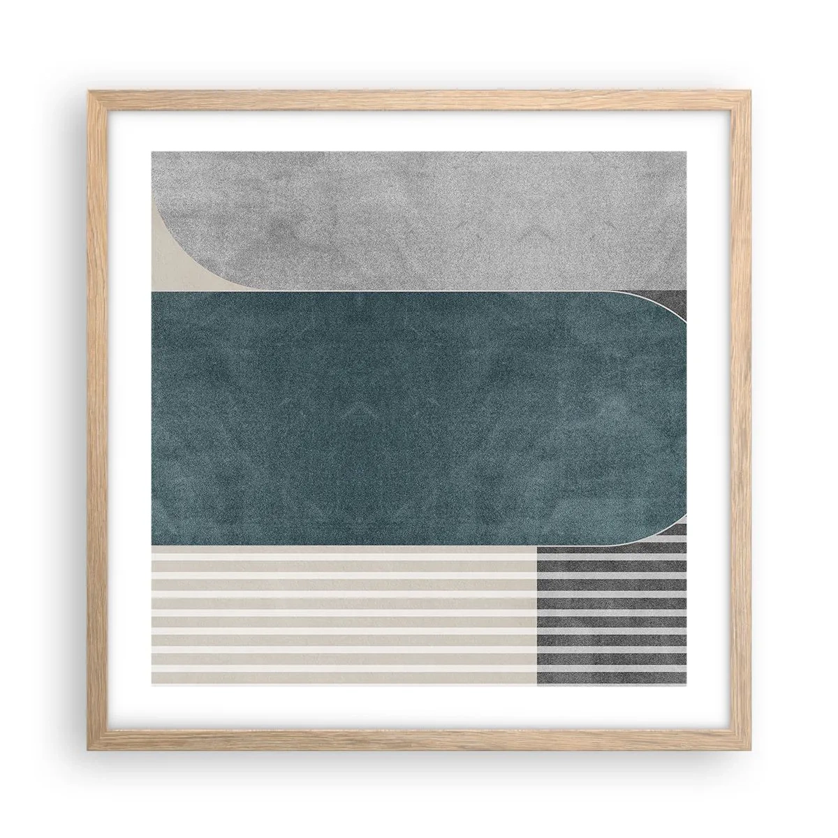 Affiche dans un chêne clair - Poster - Composition de niveaux - 50x50 cm