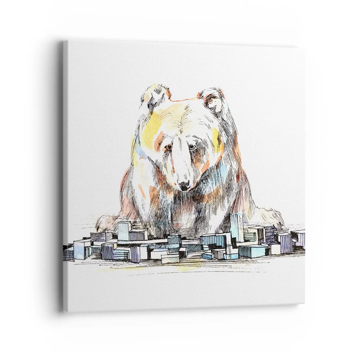 Impression sur toile - Image sur toile - Comment peut-on vivre ainsi ? - 40x40 cm