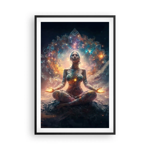 Affiche dans un cadre noir - Poster - Flux de bonne énergie - 61x91 cm