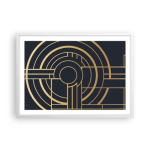 Affiche dans un cadre blanc - Poster - Rotation des éléments - 70x50 cm