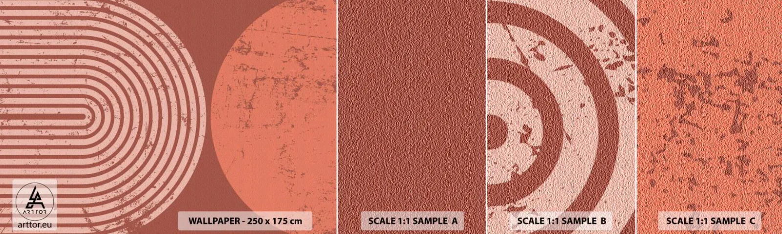 Échantillon de Papier Peint Autocollant Deluxe Sticker - Une relation proche - Minimalisme, Moderne, Abstraction - 100x30 cm