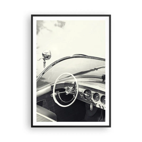 Affiche dans un cadre noir - Poster - Temps pour riche - 70x100 cm