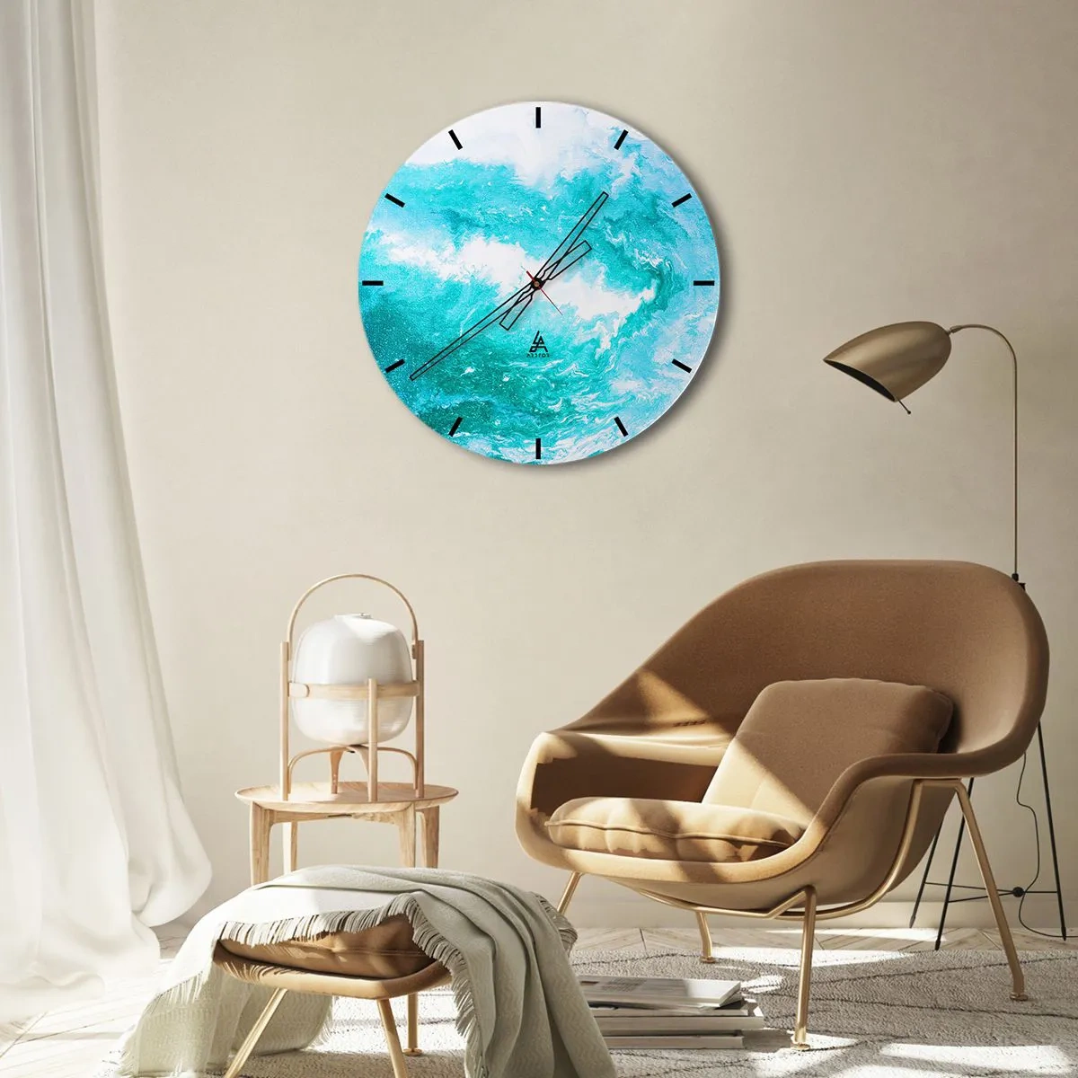 Horloge murale - Pendule murale - Au coeur de l'élément - 40x40 cm