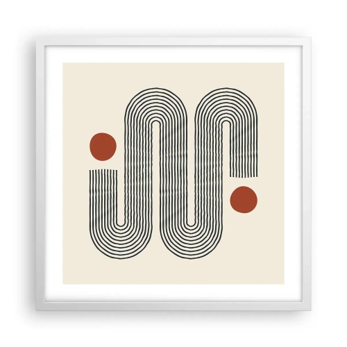 Affiche dans un cadre blanc - Poster - Du début à la fin - 50x50 cm