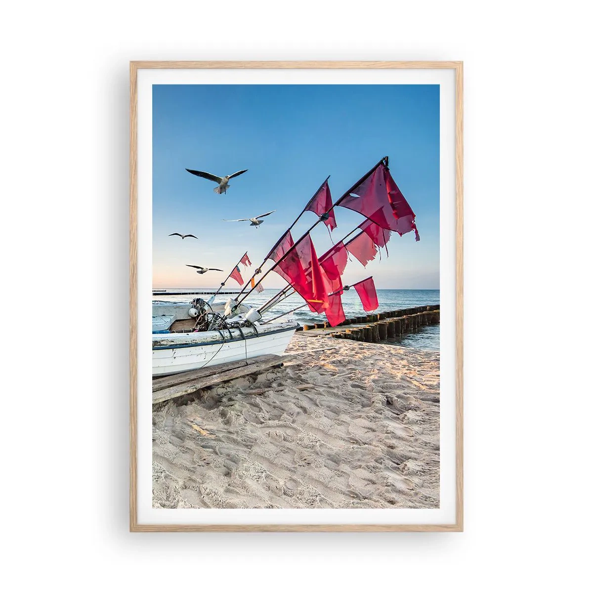 Affiche dans un chêne clair - Poster - Repos mérité - 70x100 cm