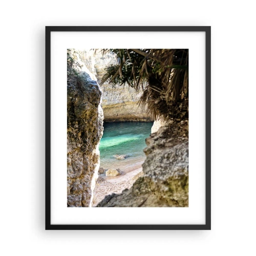 Affiche dans un cadre noir - Poster - Baie turquoise - 40x50 cm