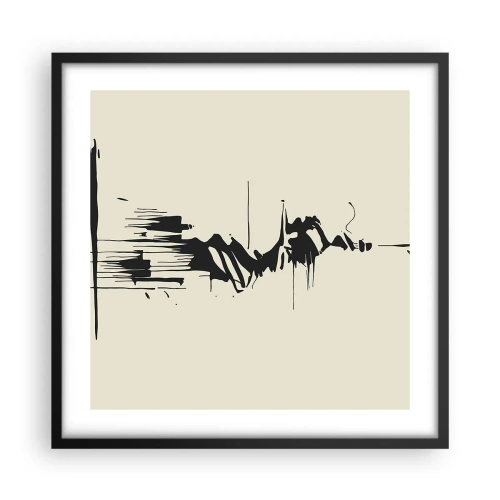 Affiche dans un cadre noir - Poster - Abstraction hâtive - 50x50 cm