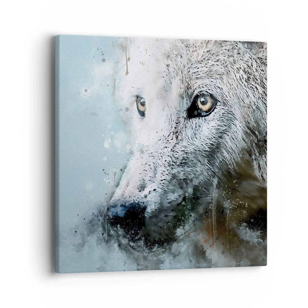Impression sur toile - Image sur toile - Rencontrez l'âme du loup - 40x40 cm
