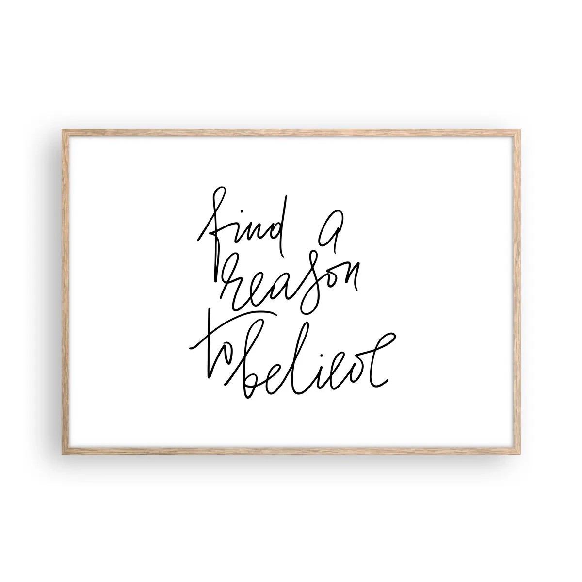 Affiche dans un chêne clair - Poster - C'est possible - 100x70 cm