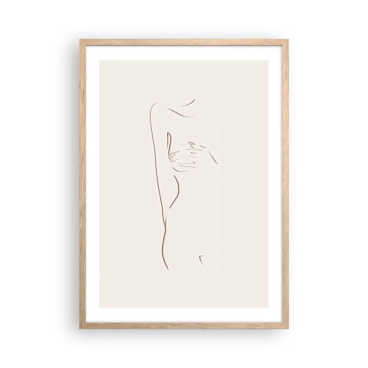 Affiche dans un chêne clair - Poster - La forme du désir - 50x70 cm