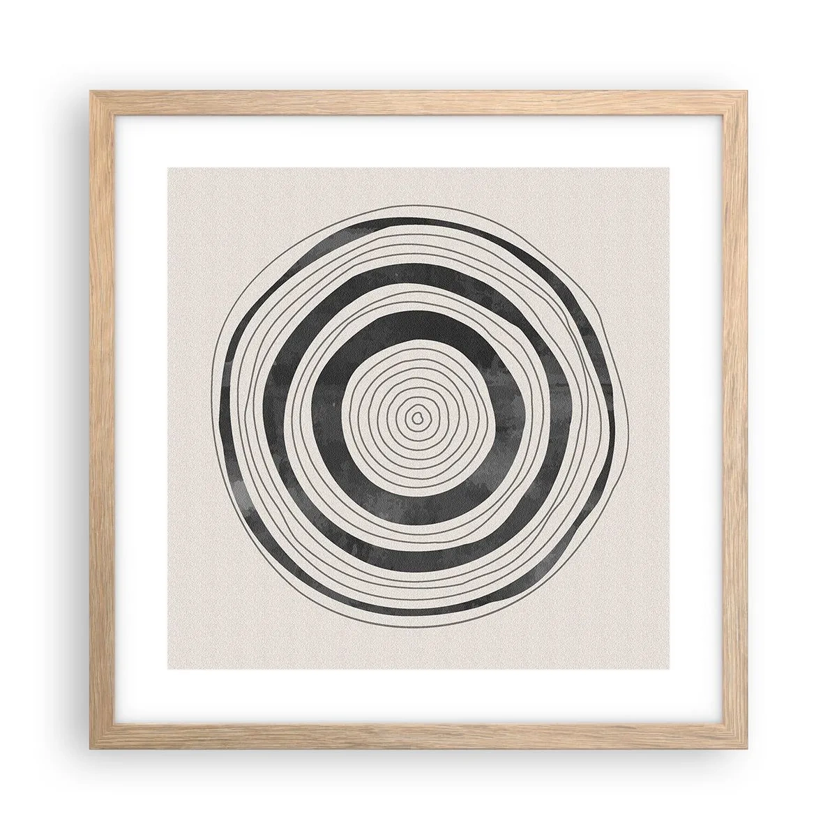 Affiche dans un chêne clair - Poster - Ce qui est important c'est ce qu'il y a entre les deux - 40x40 cm