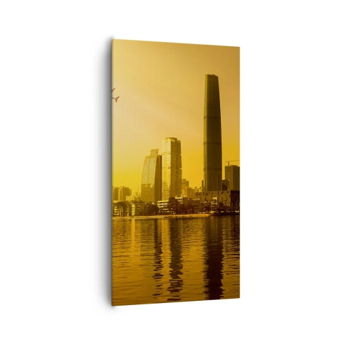 Impression sur toile - Image sur toile - La ville en or - 65x120 cm