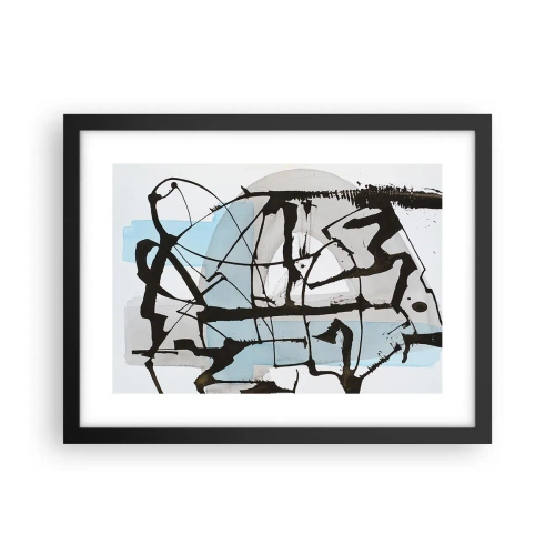 Affiche dans un cadre noir - Poster - Bleu malgré tout - 40x30 cm