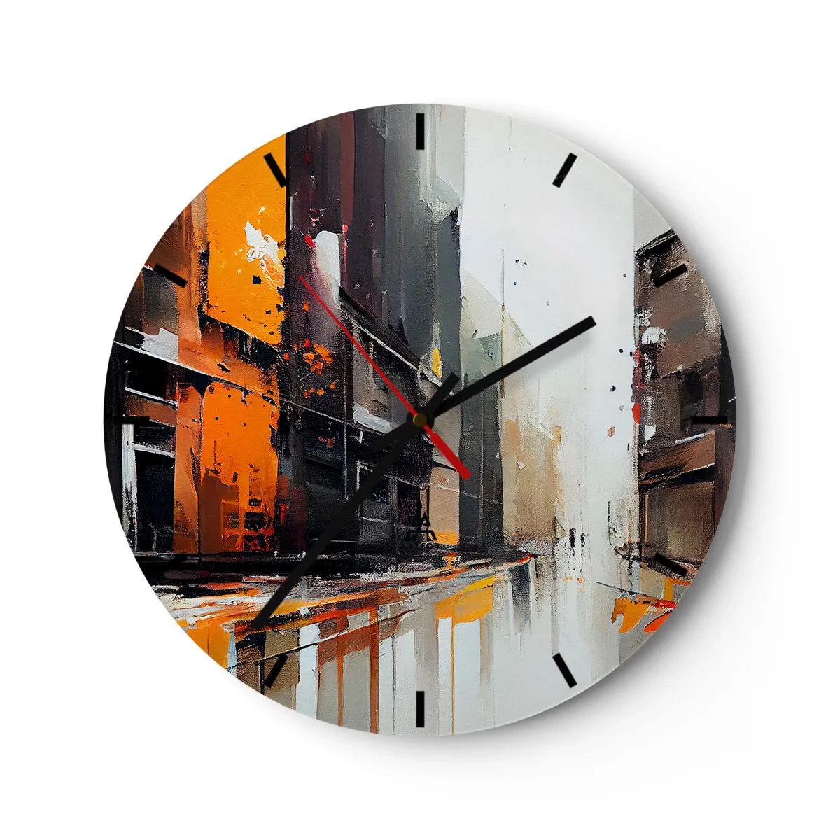 Horloge murale - Pendule murale - Jour de pluie - 40x40 cm