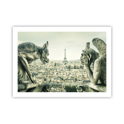 Affiche - Poster - Bavardage parisien - 70x50 cm