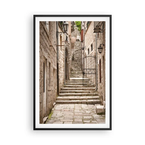 Affiche dans un cadre noir - Poster - Une vieille ruelle magique - 61x91 cm