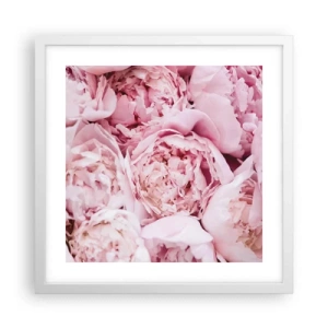 Affiche dans un cadre blanc - Poster - Caliné et parfumé - 40x40 cm