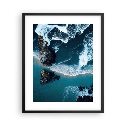 Affiche dans un cadre noir - Poster - Enveloppé par les vagues - 40x50 cm