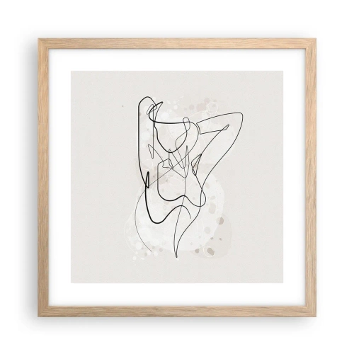 Affiche dans un chêne clair - Poster - L'art de la séduction - 40x40 cm