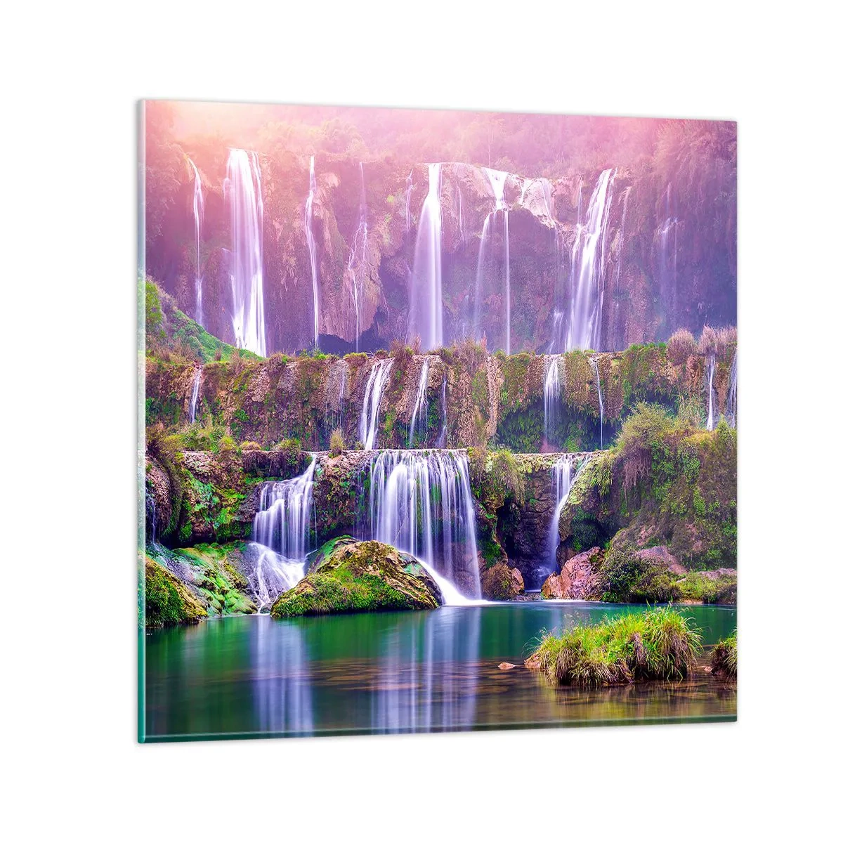 Impression sur verre - Image sur verre - Escalier vers le ciel - 60x60 cm