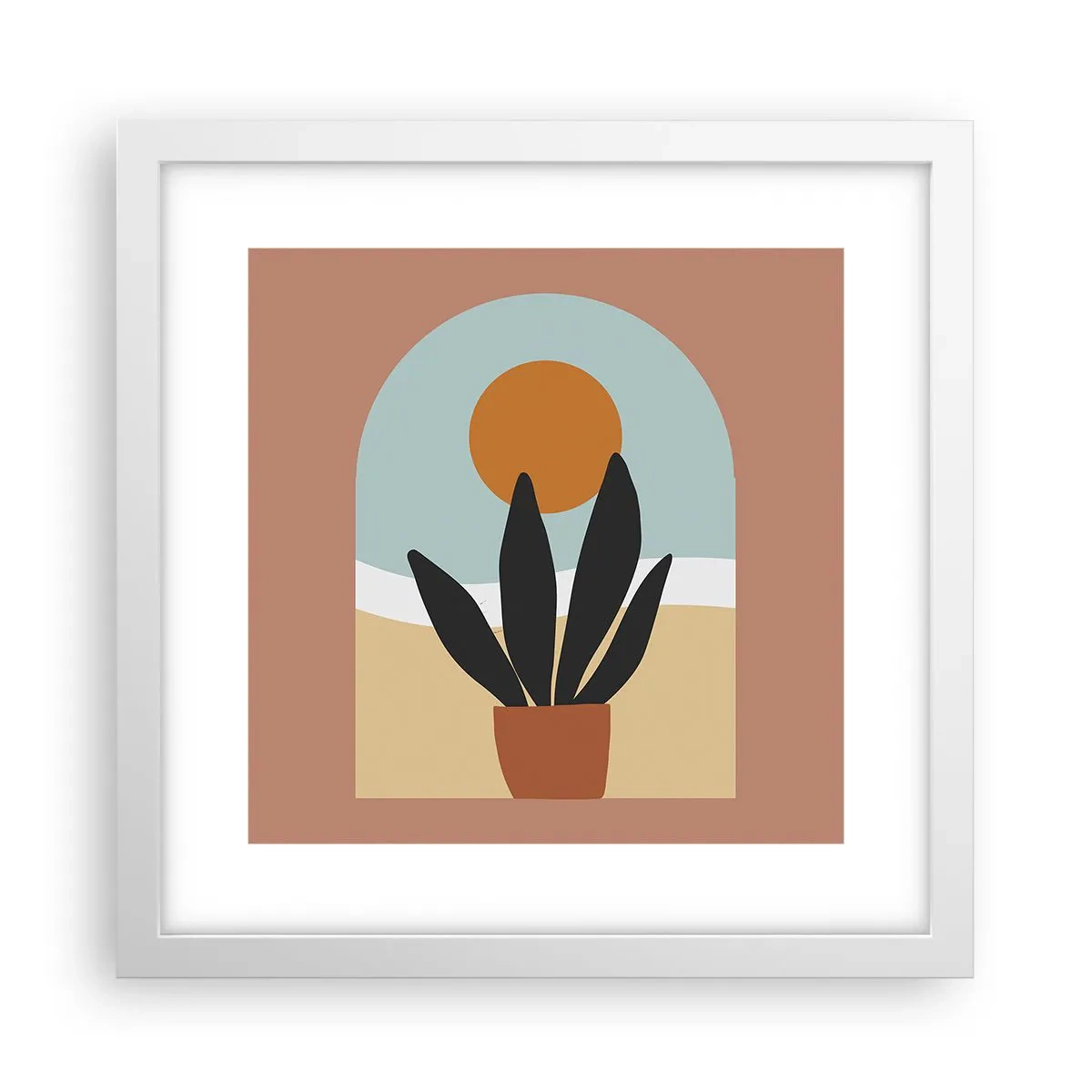 Affiche dans un cadre blanc - Poster - Petits bonheurs - 30x30 cm