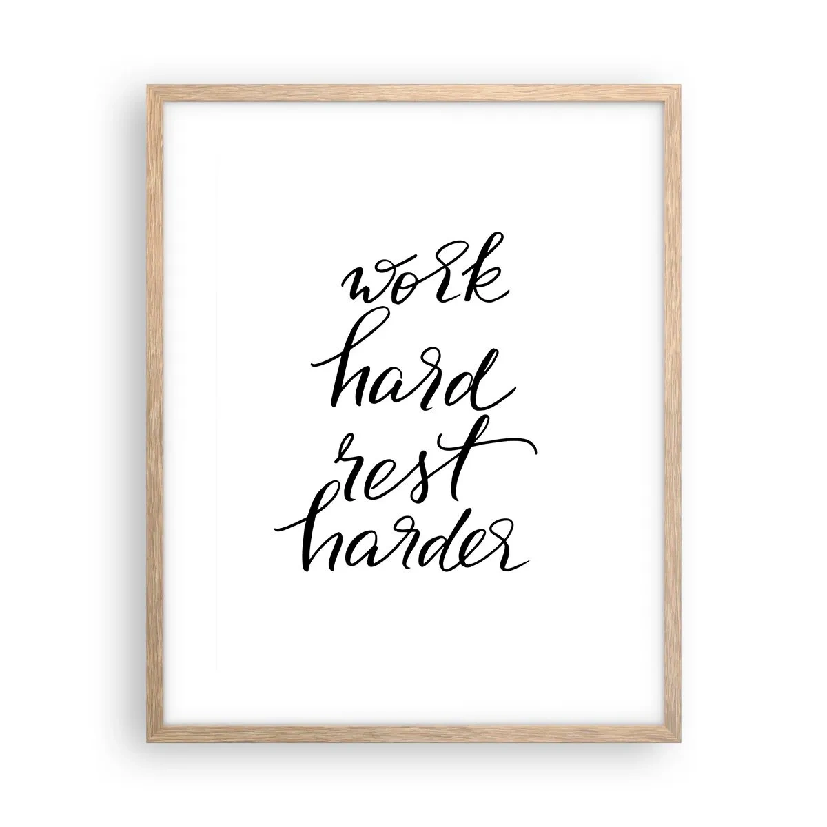 Affiche dans un chêne clair - Poster - Équilibre de vie - 40x50 cm