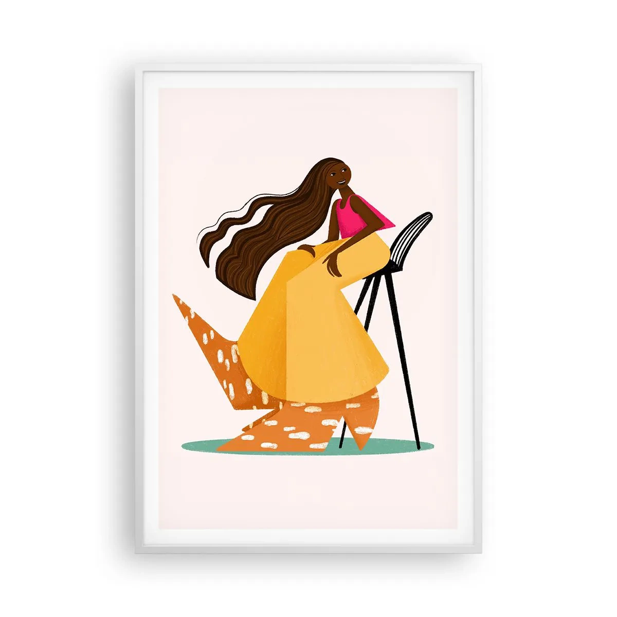 Affiche dans un cadre blanc - Poster - La mode est aussi amusante - 70x100 cm