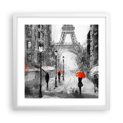 Affiche dans un cadre blanc - Poster - Tous les chemins mènent à elle - 40x40 cm