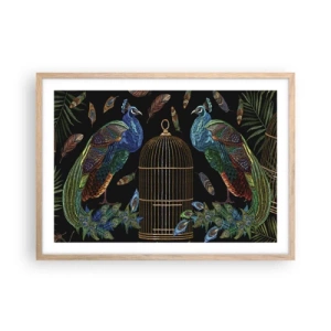 Affiche dans un chêne clair - Poster - En robes royales - 70x50 cm