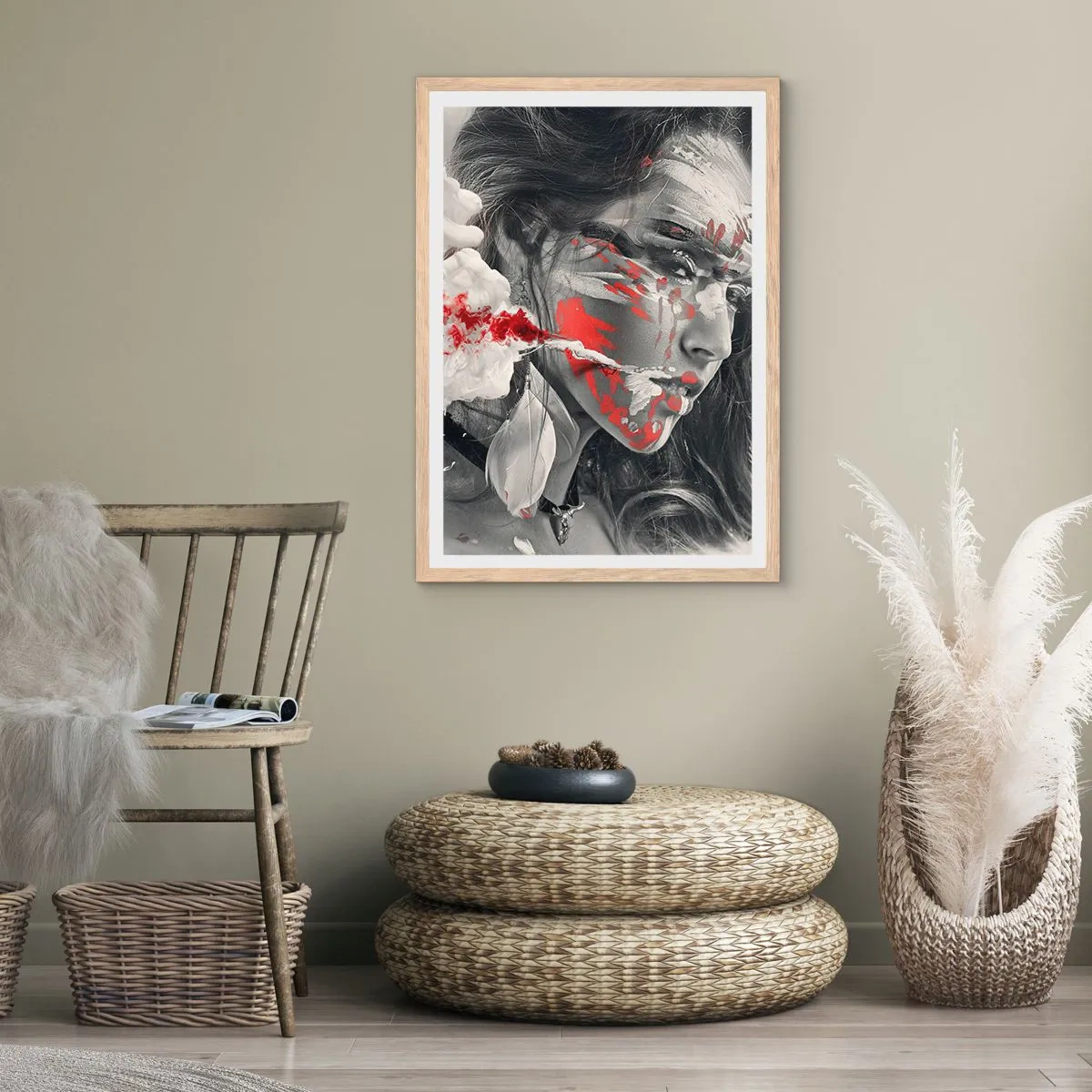 Affiche dans un chêne clair - Poster - Dans les fumées de l'absurde - 61x91 cm