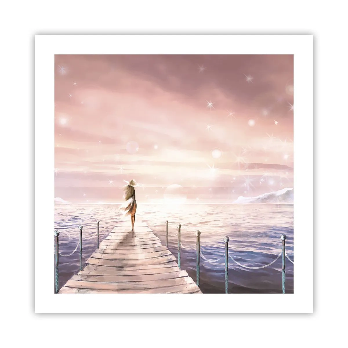 Affiche - Poster - A la lumière d'un rêve - 50x50 cm