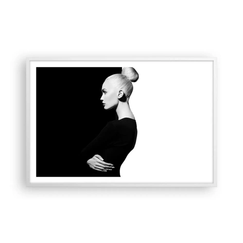 Affiche dans un cadre blanc - Poster - Tout simplement une femme - 91x61 cm