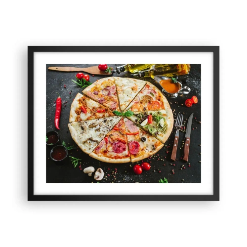 Affiche dans un cadre noir - Poster - Une gamme de saveurs - 50x40 cm