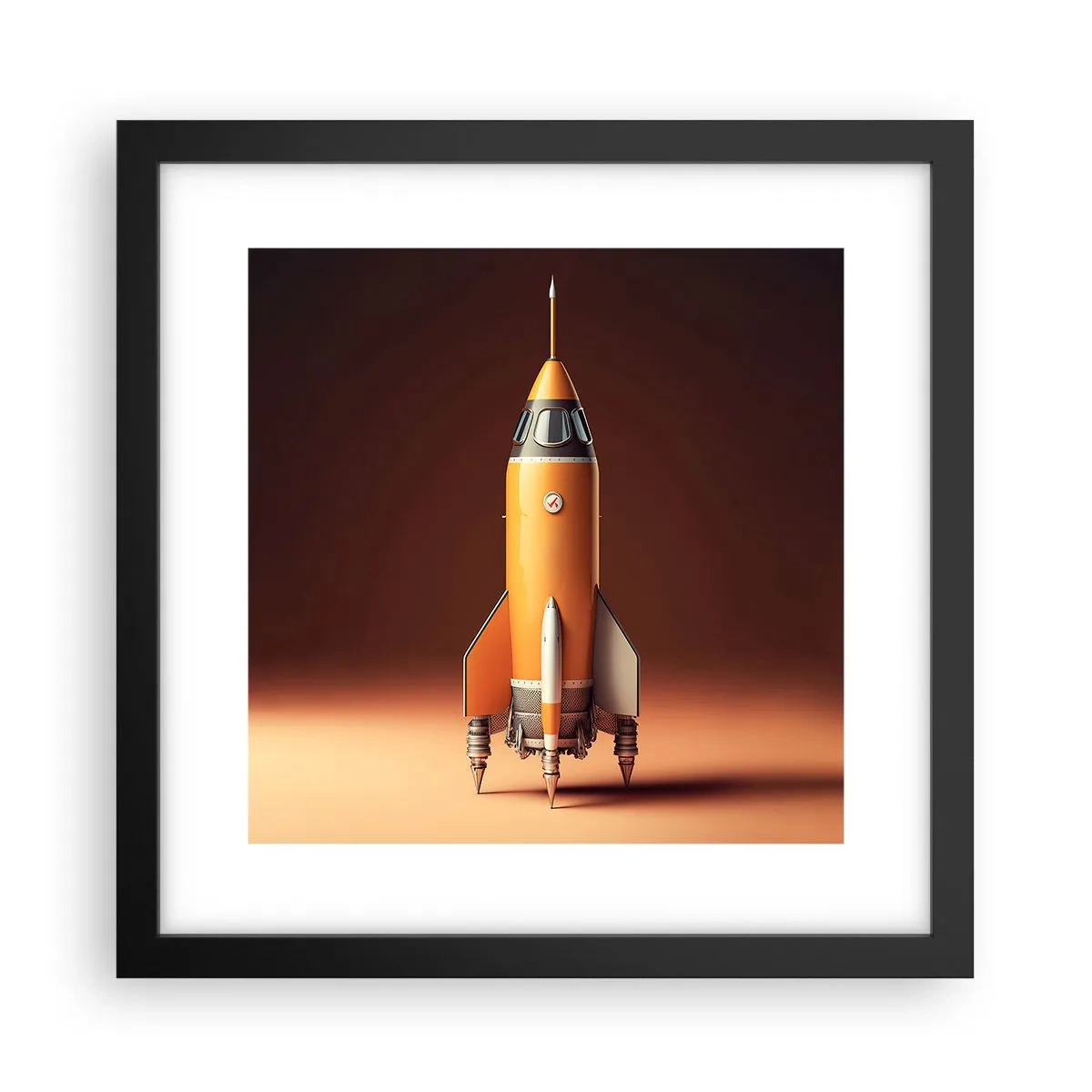 Affiche dans un cadre noir - Poster - Ça commence par un rêve - 30x30 cm