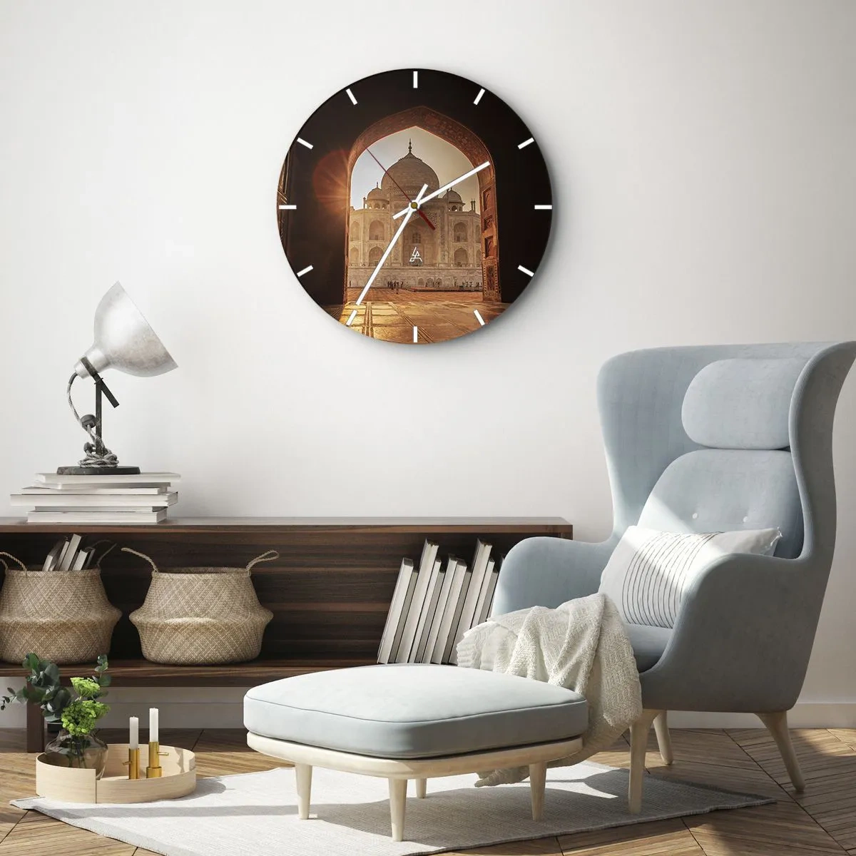 Horloge murale - Pendule murale - Un monument à l'amour surnaturel - 40x40 cm