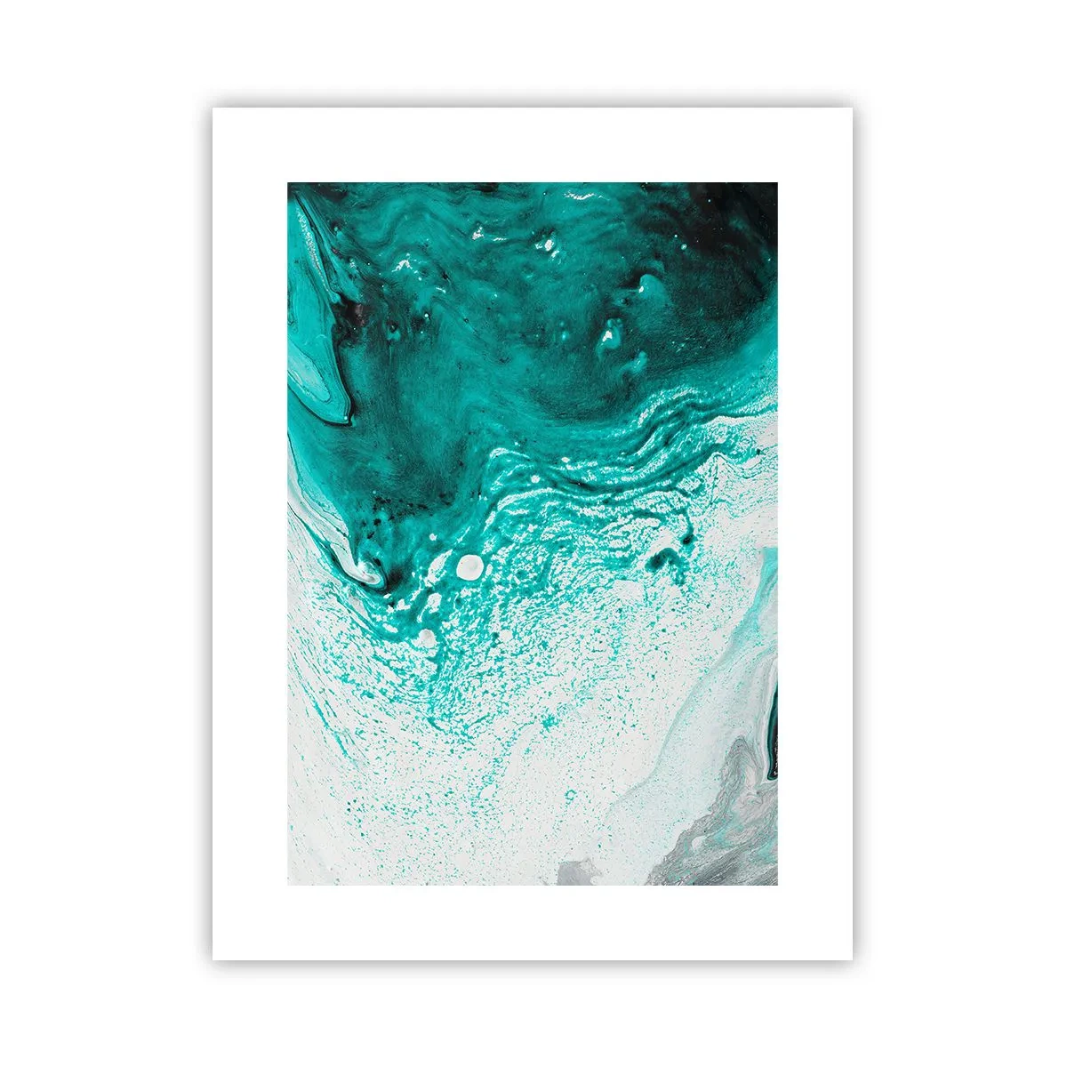 Affiche - Poster - Se fondre dans le bleu et le turquoise - 30x40 cm