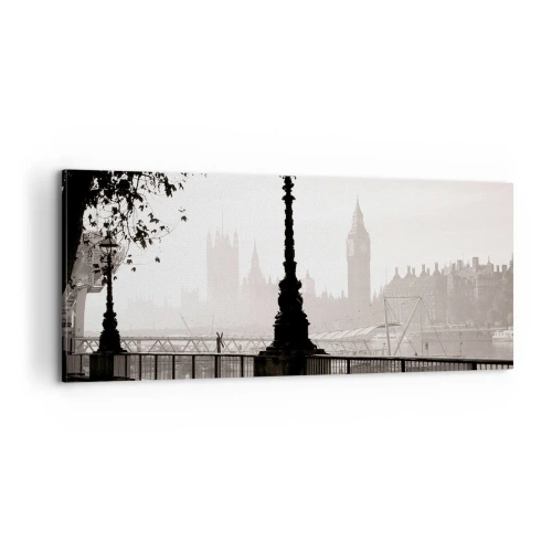 Impression sur toile - Image sur toile - Un matin londonien - 100x40 cm